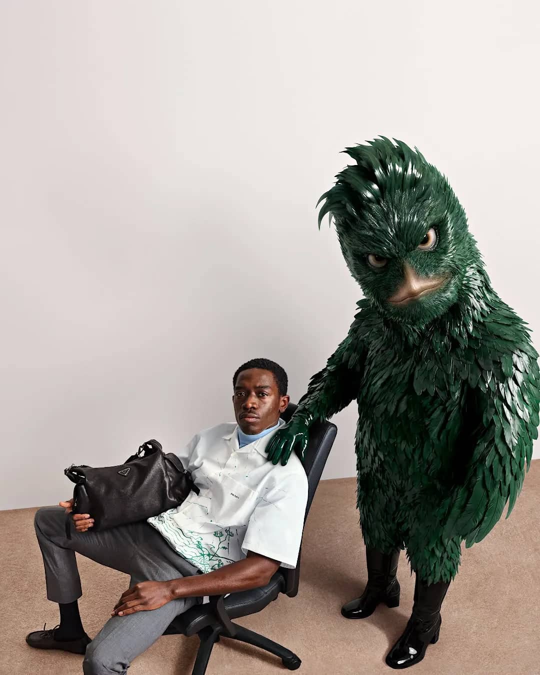 Prada Reframes Celebrity Ambassadorship Through Jordan Wolfson’s Unreal Creature Interactions - Image 3